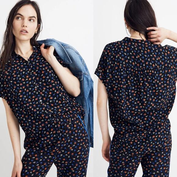 Madewell Central Drapey Shirt in Prairie Posies - Picture 1 of 8